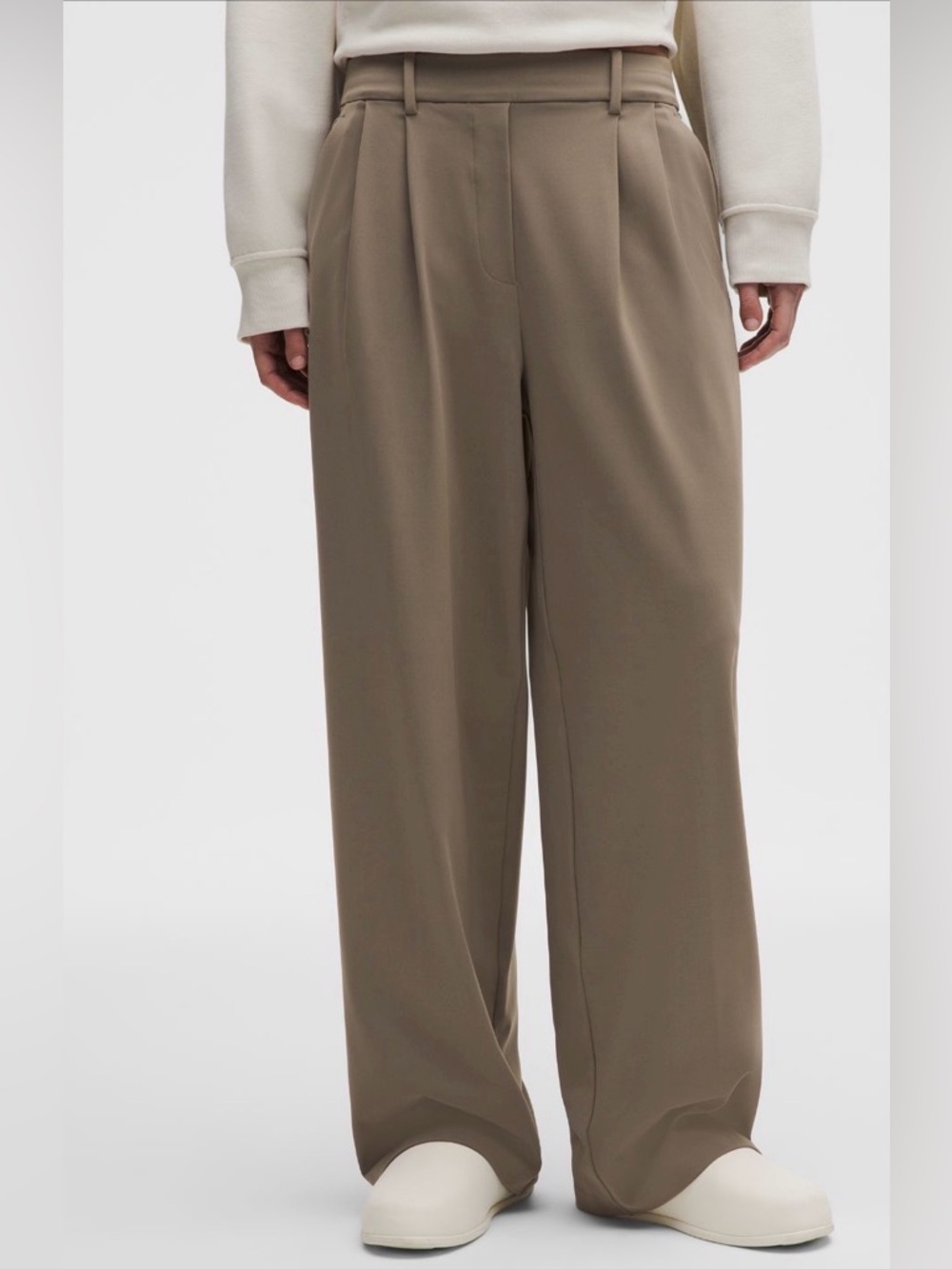Lululemon Daydrift High-Rise Wide-Leg Trouser Nomad Beige Tan Size XS Regular